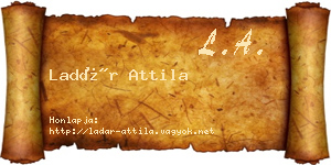Ladár Attila névjegykártya